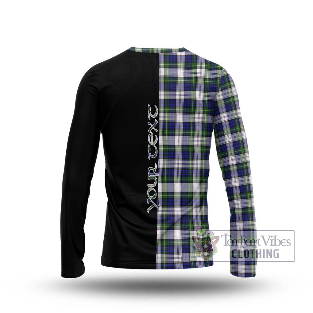 Gordon Dress Modern Tartan Long Sleeve T-Shirt with Family Crest and Half Of Me Style - Tartanvibesclothing Shop