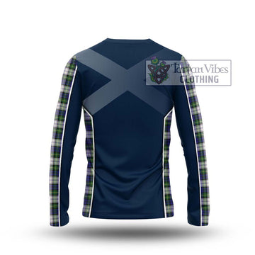 Gordon Dress Modern Tartan Long Sleeve T-Shirt with Family Crest and Lion Rampant Vibes Sport Style