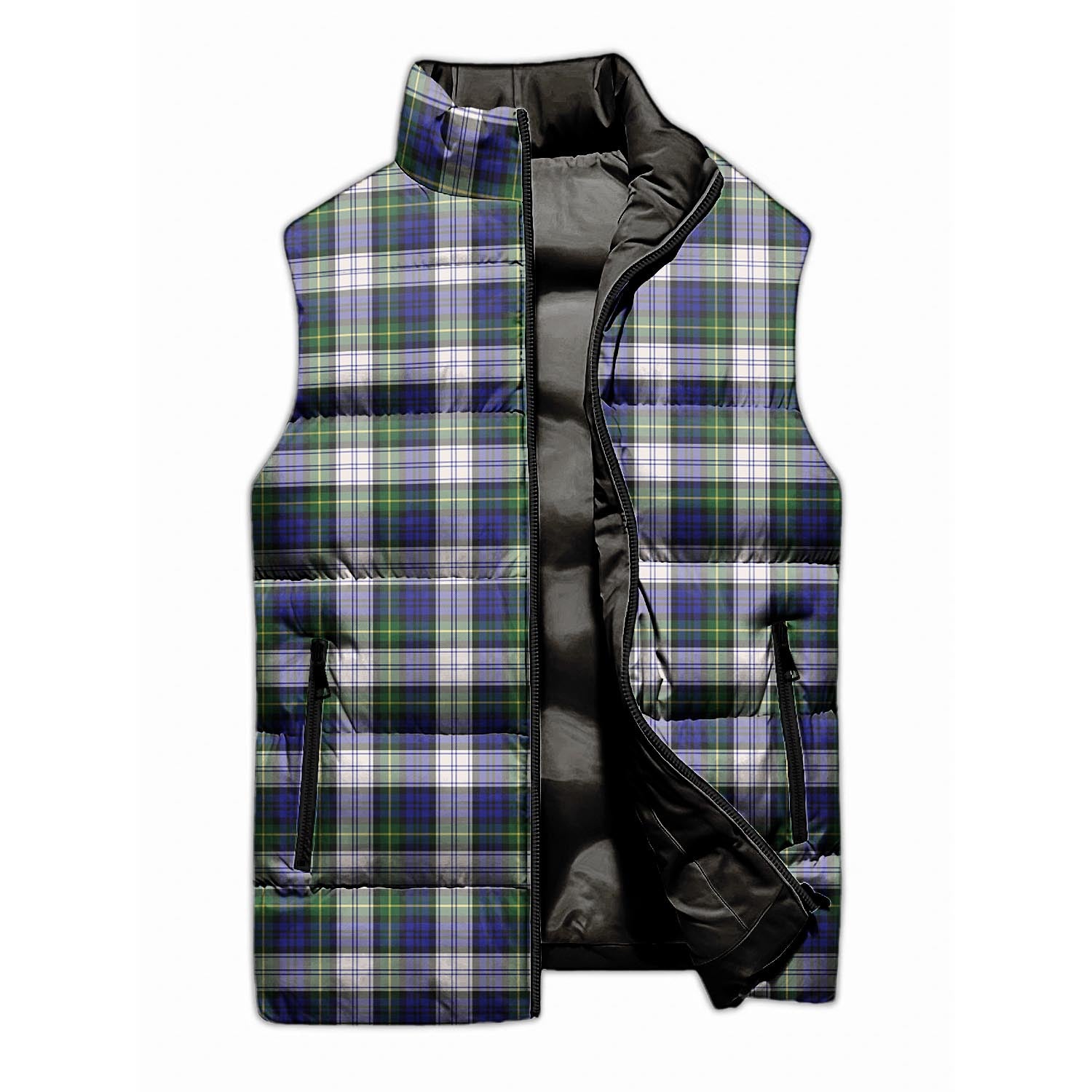 Gordon Dress Modern Tartan Sleeveless Puffer Jacket - Tartanvibesclothing