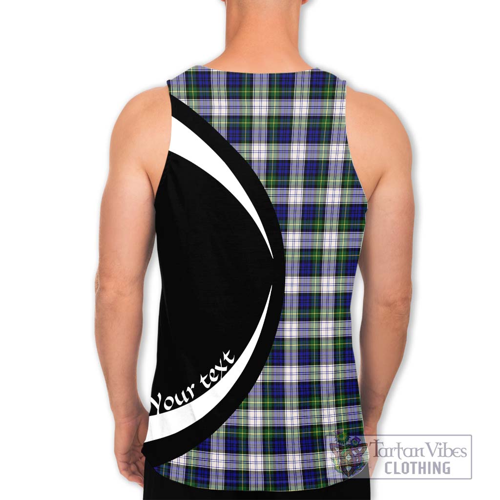 Gordon Dress Modern Tartan Men's Tank Top with Family Crest Circle Style - Tartan Vibes Clothing