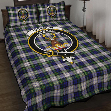 Gordon Dress Modern Tartan Quilt Bed Set with Family Crest