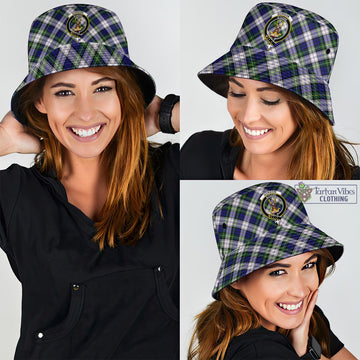 Gordon Dress Modern Tartan Bucket Hat with Family Crest