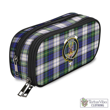 Gordon Dress Modern Tartan Pen and Pencil Case with Family Crest