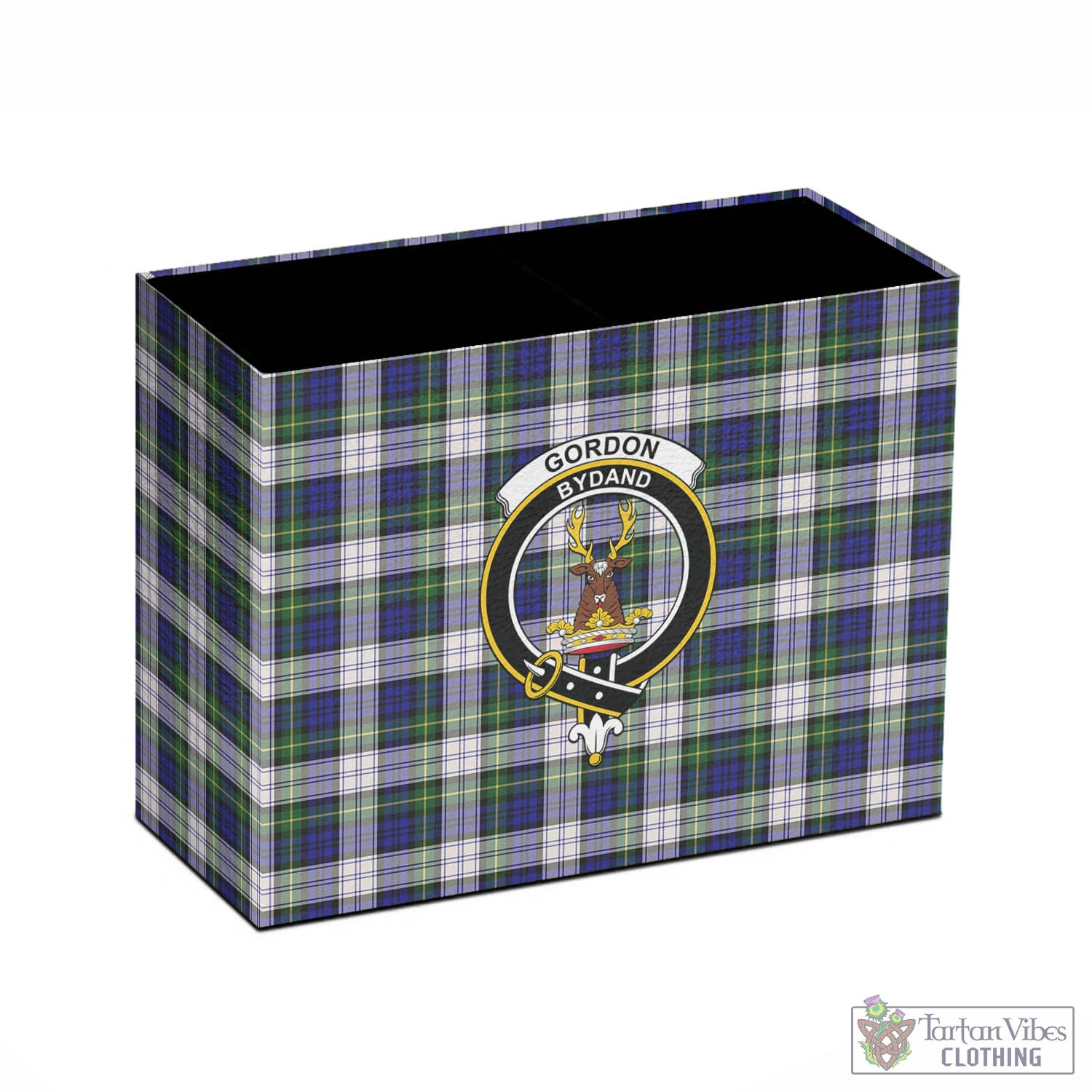 Tartan Vibes Clothing Gordon Dress Modern Tartan Pen Holder with Family Crest