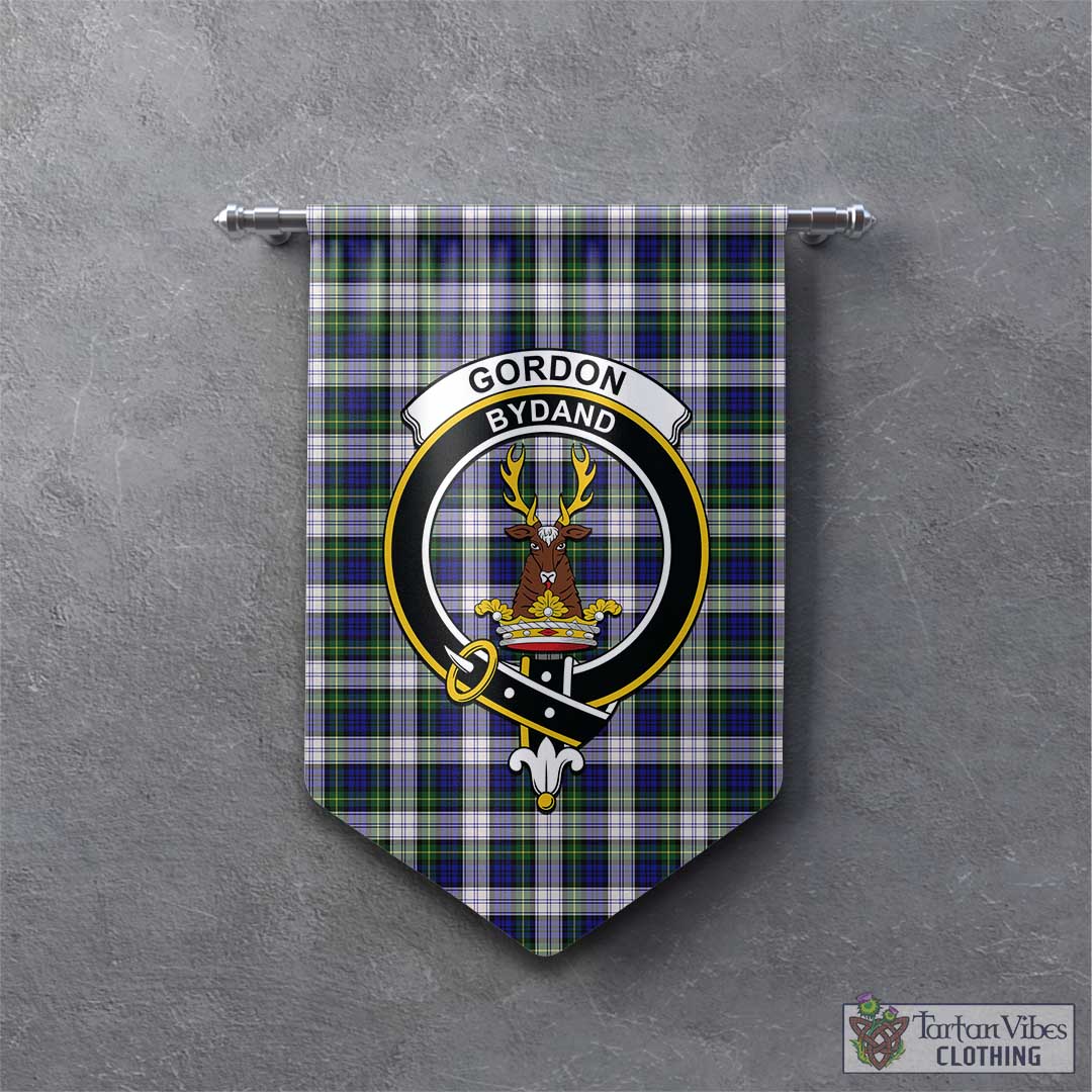 Tartan Vibes Clothing Gordon Dress Modern Tartan Gonfalon, Tartan Banner with Family Crest