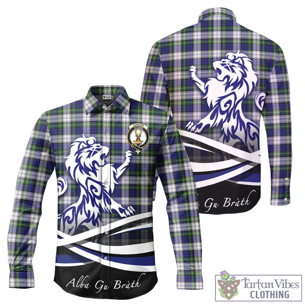 gordon-dress-modern-tartan-long-sleeve-button-up-shirt-with-alba-gu-brath-regal-lion-emblem