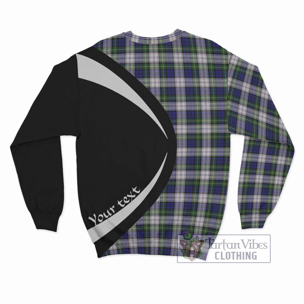 Gordon Dress Modern Tartan Sweatshirt with Family Crest Circle Style - Tartan Vibes Clothing