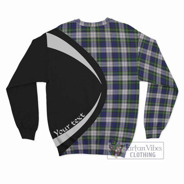 Gordon Dress Modern Tartan Sweatshirt with Family Crest Circle Style