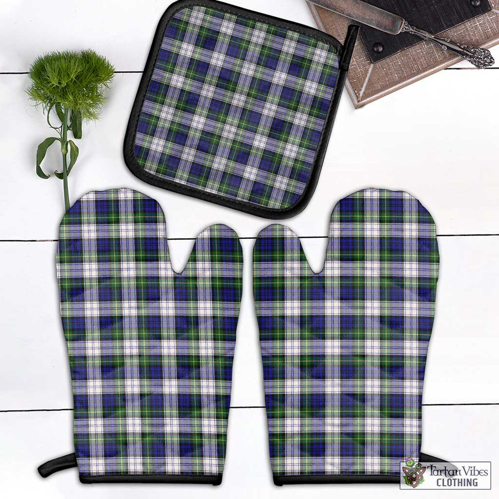 Gordon Dress Modern Tartan Combo Oven Mitt & Pot-Holder Combo 1 Oven Mitt & 1 Pot-Holder Black - Tartan Vibes Clothing