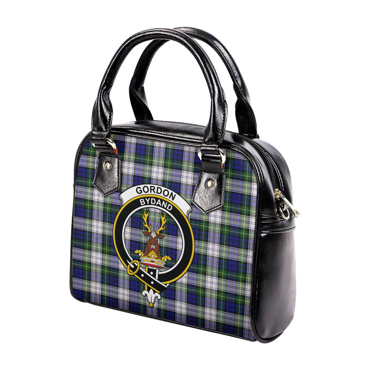 Gordon Dress Modern Tartan Shoulder Handbags with Family Crest - Tartanvibesclothing