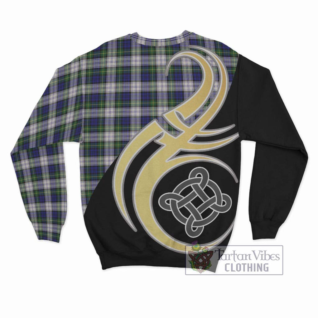 Gordon Dress Modern Tartan Sweatshirt with Family Crest and Celtic Symbol Style - Tartan Vibes Clothing