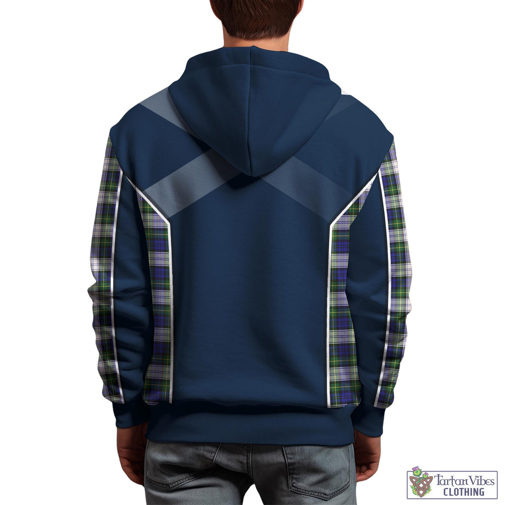 Tartan Vibes Clothing Gordon Dress Modern Tartan Hoodie with Family Crest and Scottish Thistle Vibes Sport Style