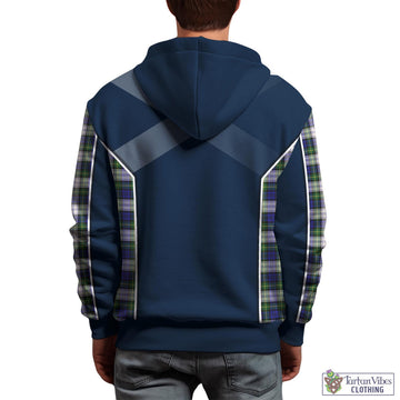 Gordon Dress Modern Tartan Hoodie with Family Crest and Scottish Thistle Vibes Sport Style