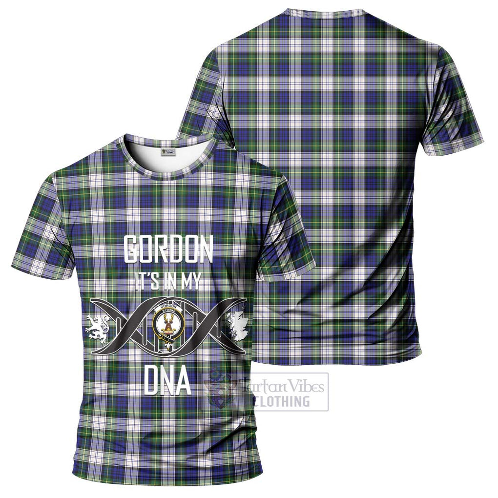 Gordon Dress Modern Tartan T-Shirt with Family Crest DNA In Me Style - Tartan Vibes Clothing