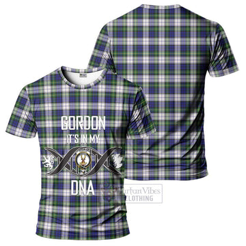 Gordon Dress Modern Tartan T-Shirt with Family Crest DNA In Me Style