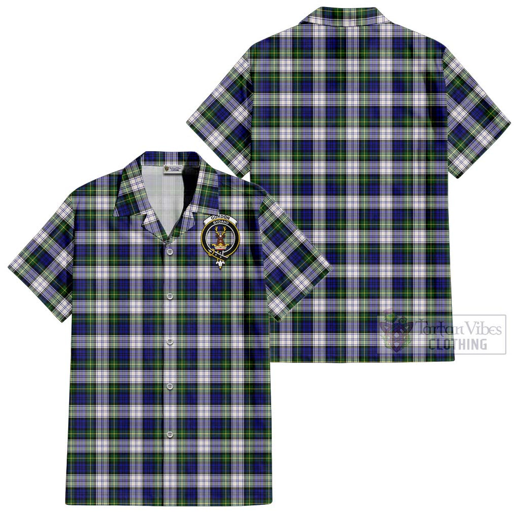 Gordon Dress Modern Tartan Cotton Hawaiian Shirt with Family Crest Kid - Tartan Vibes Clothing