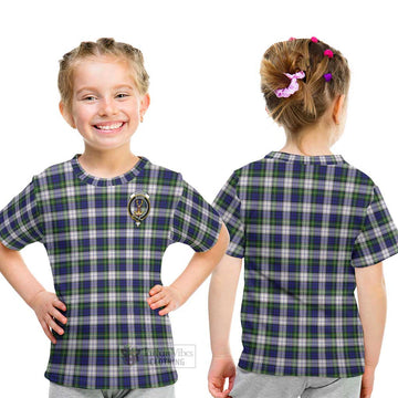 Gordon Dress Modern Tartan Kid T-Shirt with Family Crest