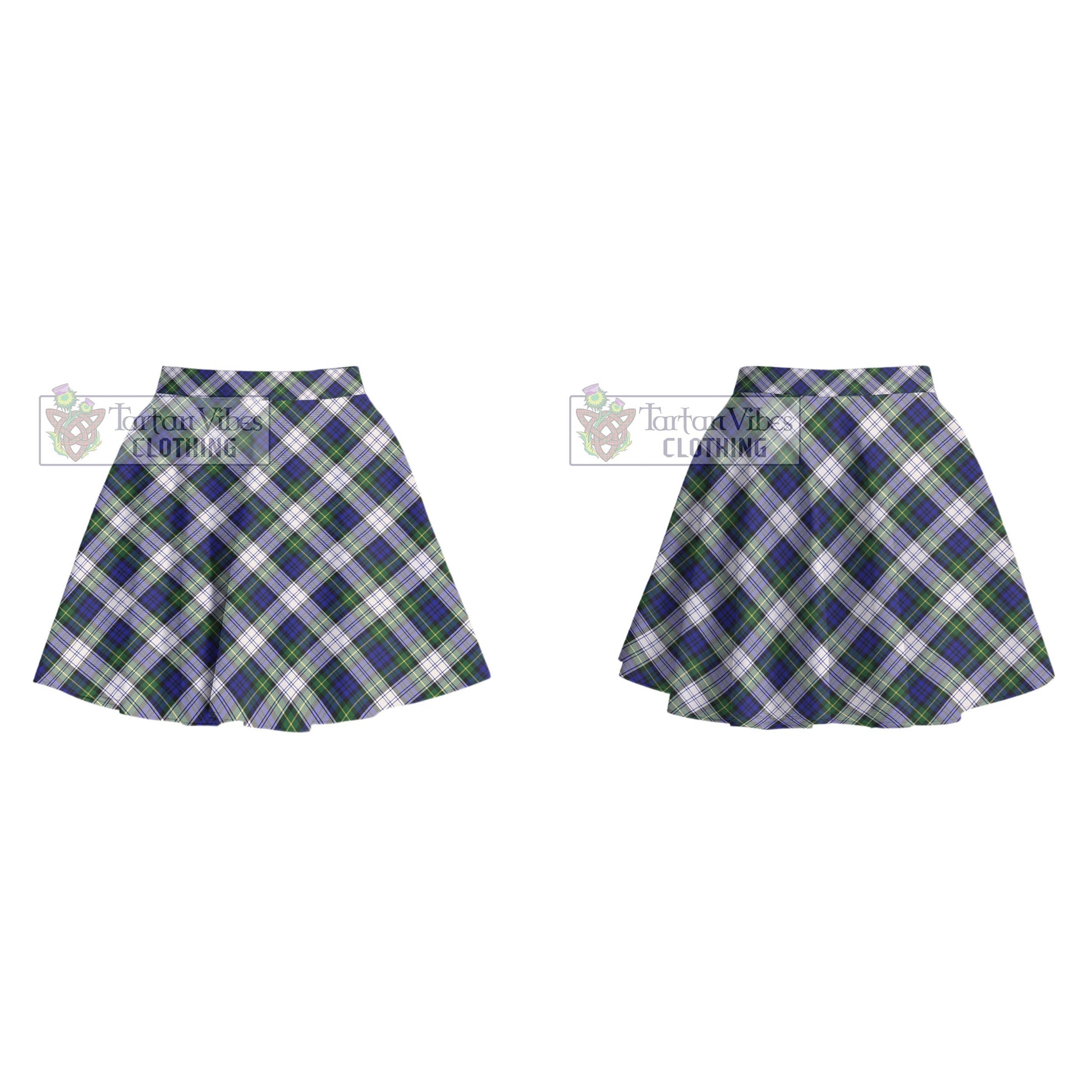 Tartan Vibes Clothing Gordon Dress Modern Tartan Women's Plated Mini Skirt