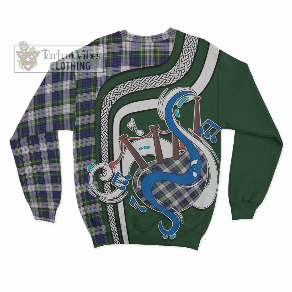 Tartan Vibes Clothing Gordon Dress Modern Tartan Sweatshirt with Epic Bagpipe Style