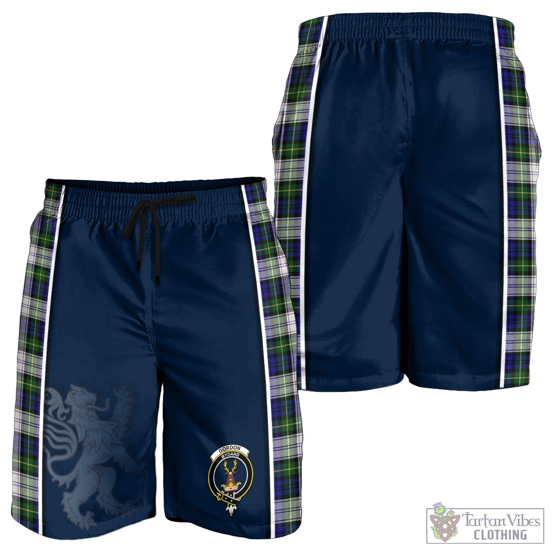 Tartan Vibes Clothing Gordon Dress Modern Tartan Men's Shorts with Family Crest and Lion Rampant Vibes Sport Style