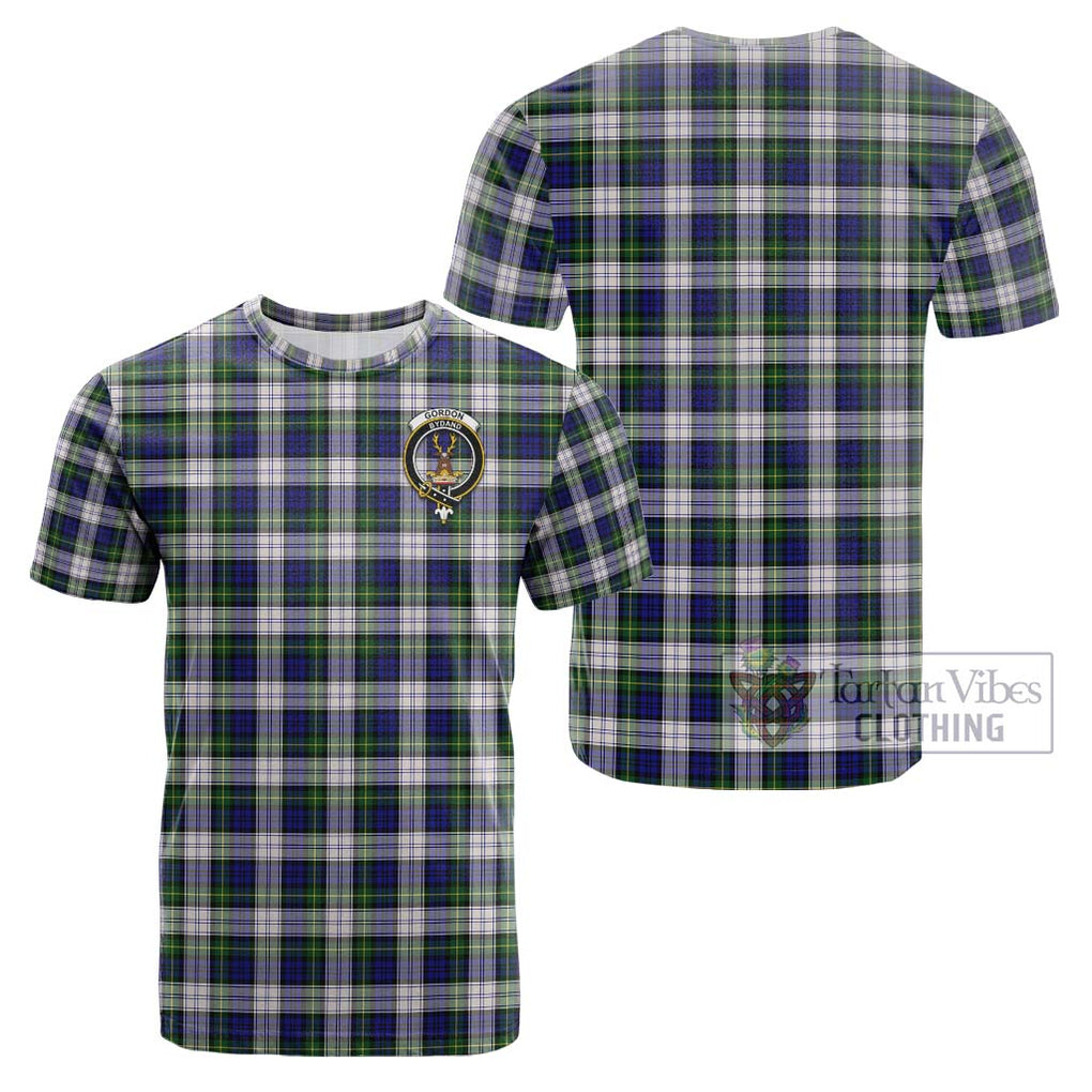 Gordon Dress Modern Tartan Cotton T-Shirt with Family Crest Kid's Shirt - Tartanvibesclothing Shop