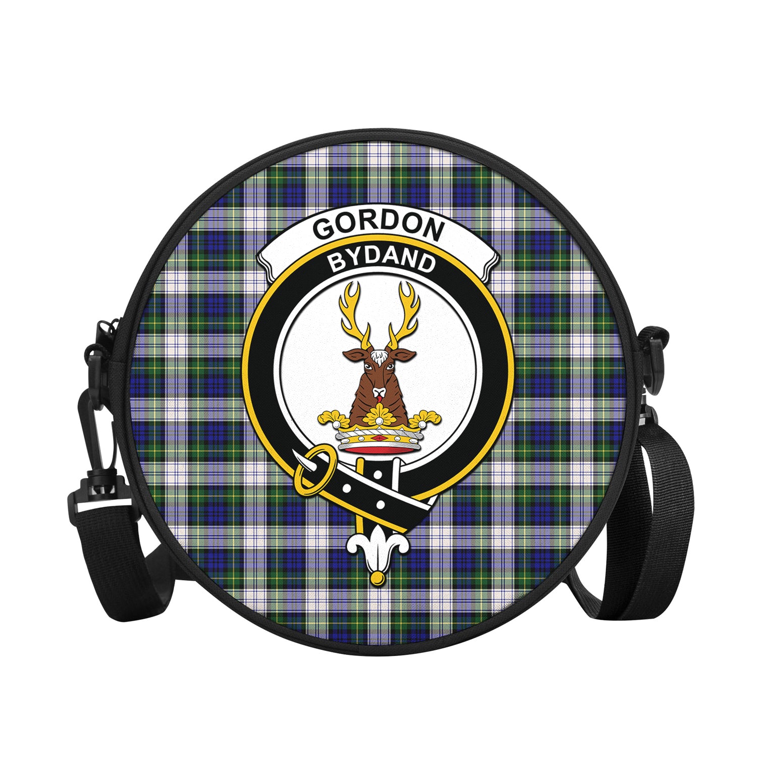 gordon-dress-modern-tartan-round-satchel-bags-with-family-crest