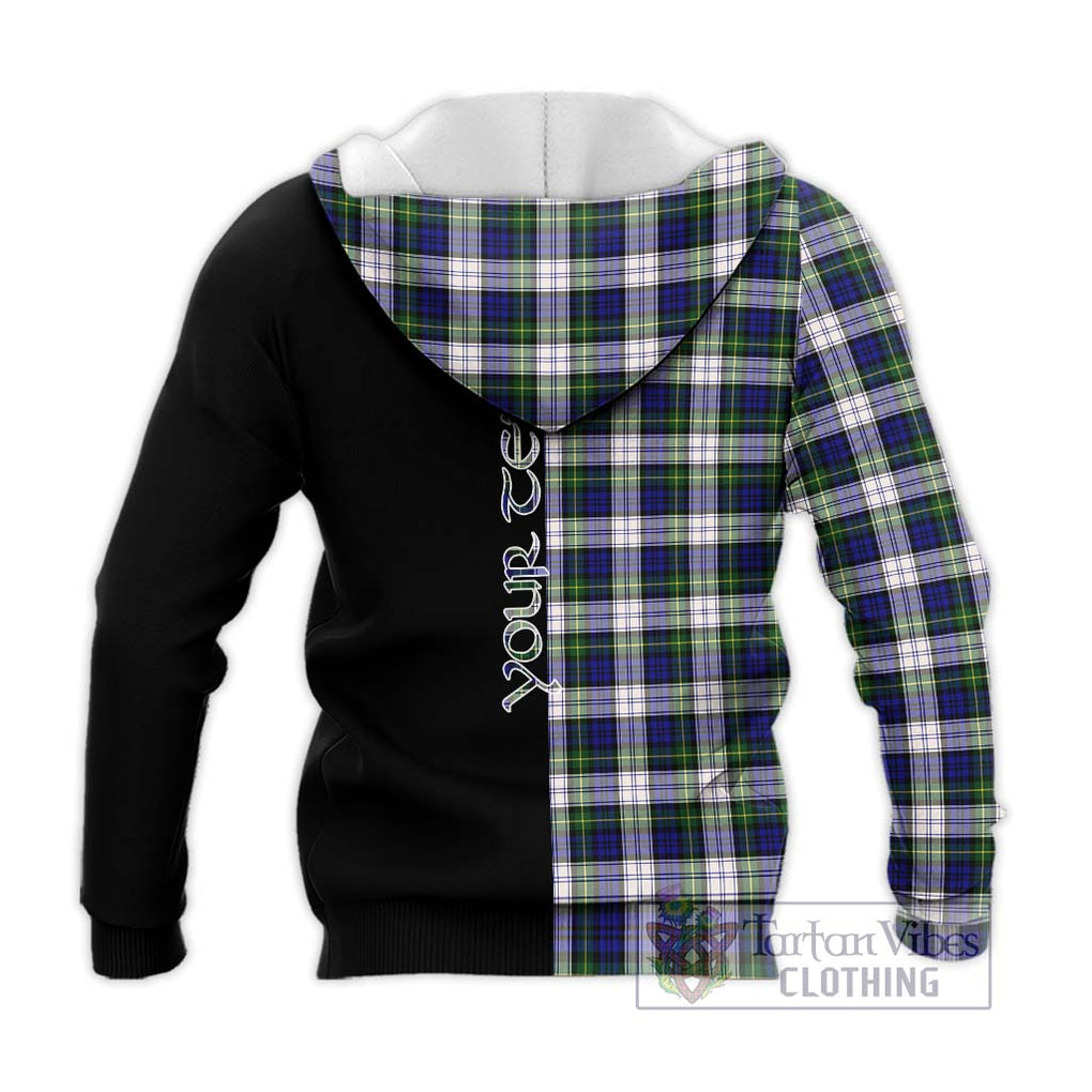 Gordon Dress Modern Tartan Knitted Hoodie with Family Crest and Half Of Me Style - Tartanvibesclothing Shop