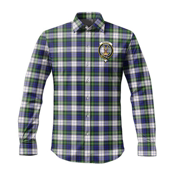 Gordon Dress Modern Tartan Long Sleeve Button Up Shirt with Family Crest