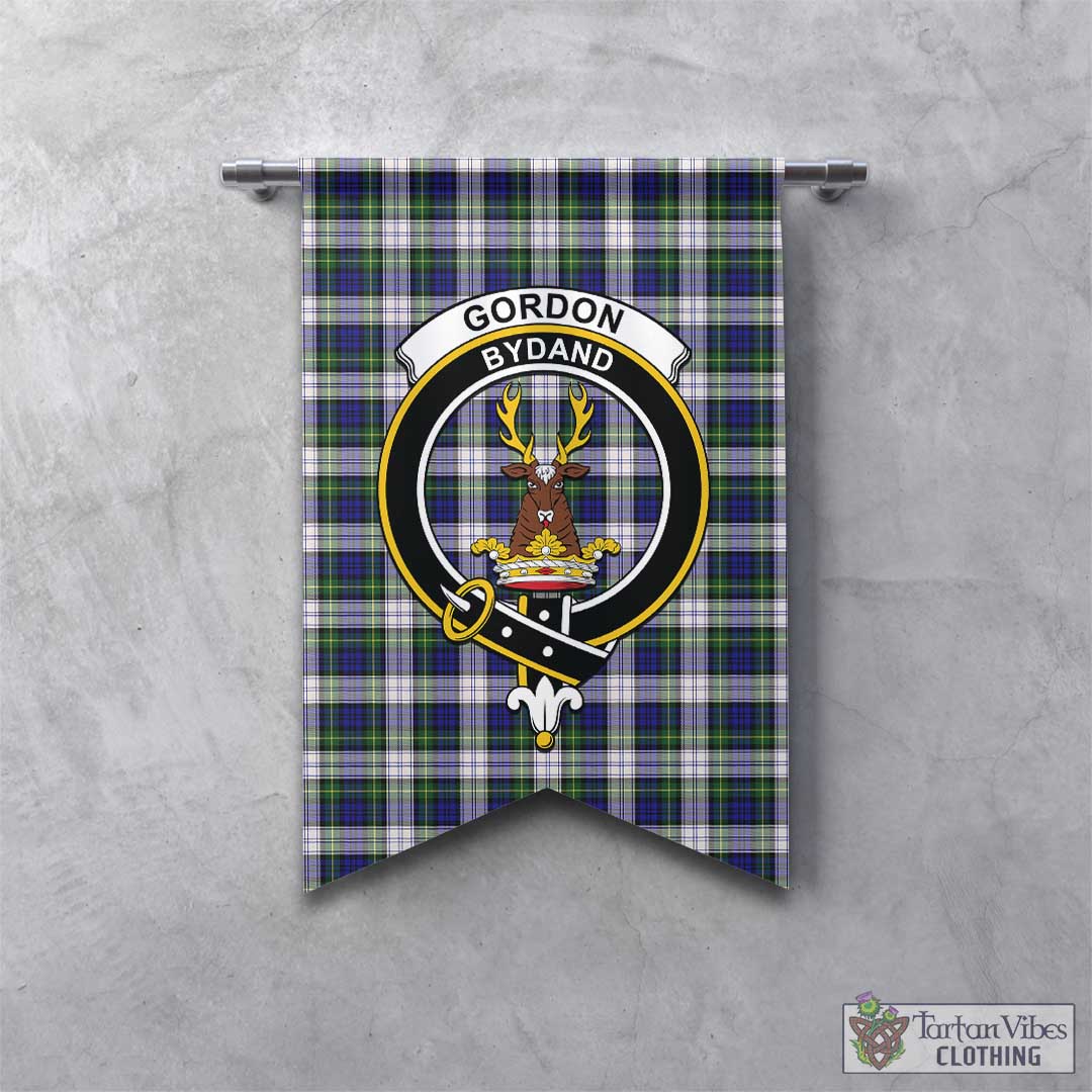 Tartan Vibes Clothing Gordon Dress Modern Tartan Gonfalon, Tartan Banner with Family Crest