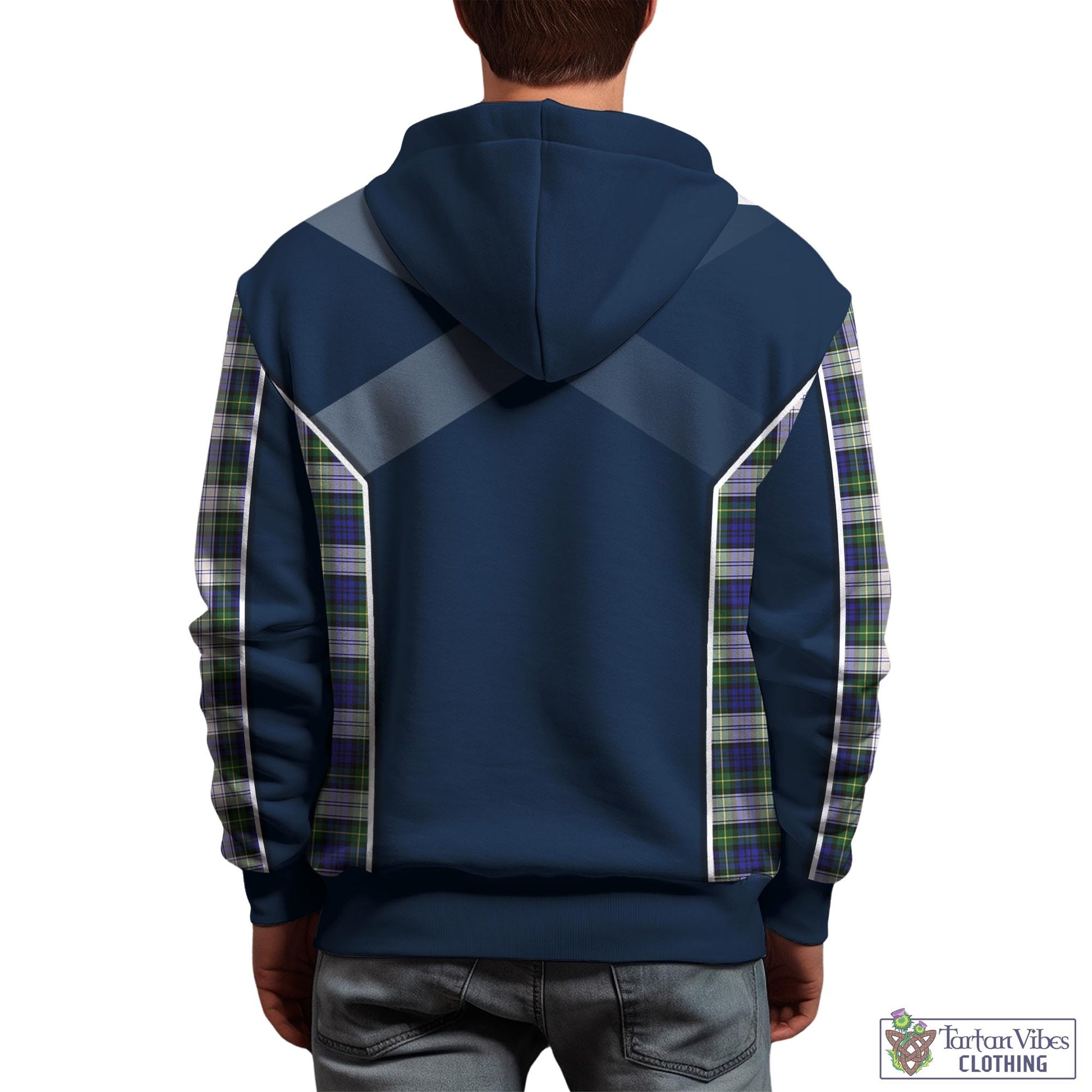 Tartan Vibes Clothing Gordon Dress Modern Tartan Hoodie with Family Crest and Lion Rampant Vibes Sport Style