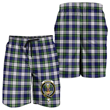 Gordon Dress Modern Tartan Mens Shorts with Family Crest