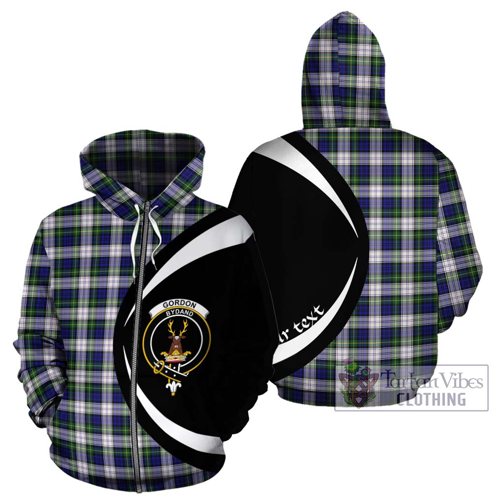 Tartan Vibes Clothing Gordon Dress Modern Tartan Hoodie with Family Crest Circle Style