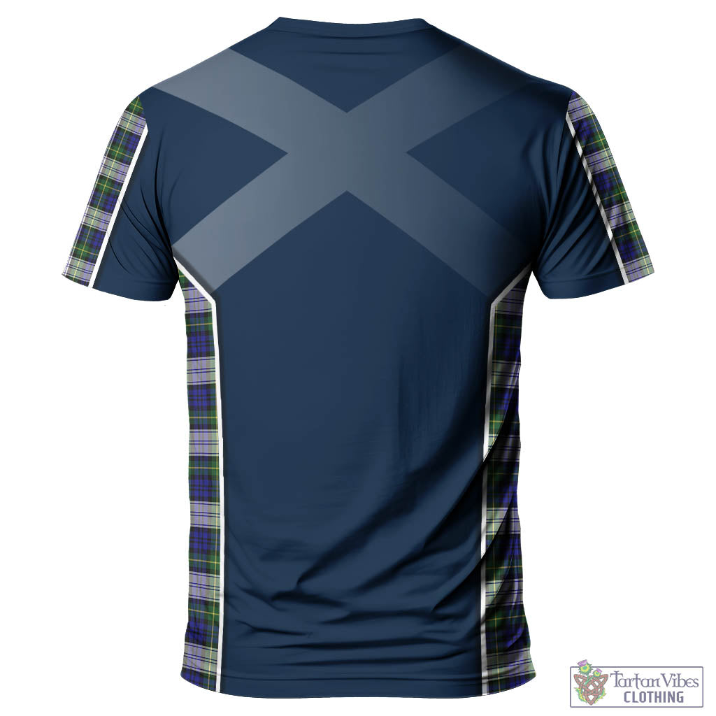 Tartan Vibes Clothing Gordon Dress Modern Tartan T-Shirt with Family Crest and Scottish Thistle Vibes Sport Style