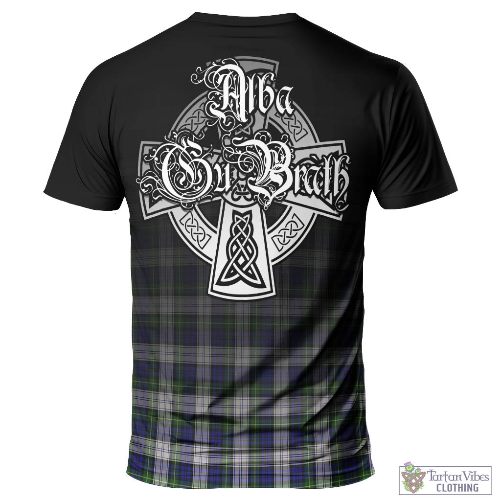 Tartan Vibes Clothing Gordon Dress Modern Tartan T-Shirt Featuring Alba Gu Brath Family Crest Celtic Inspired