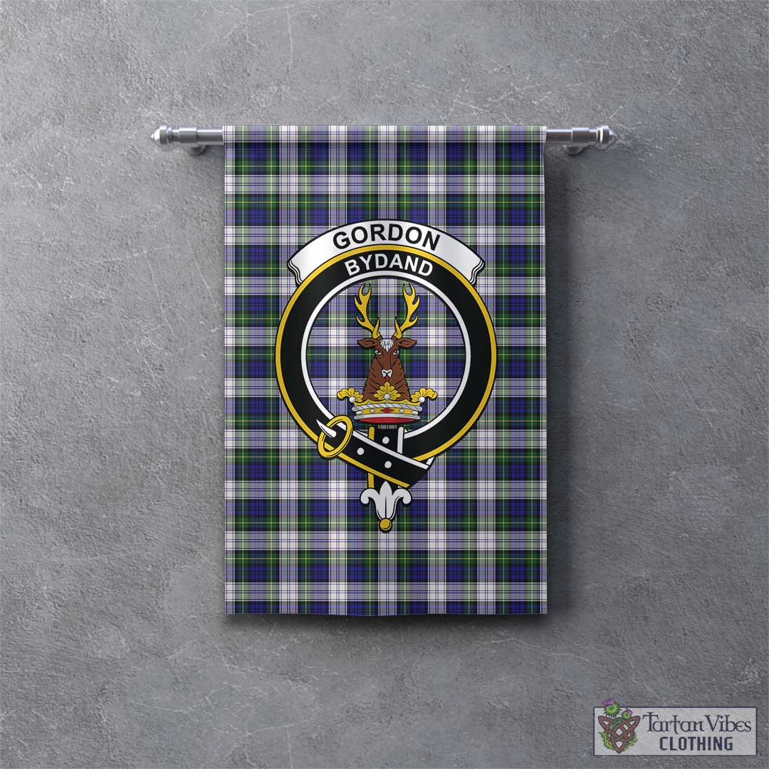 Tartan Vibes Clothing Gordon Dress Modern Tartan Gonfalon, Tartan Banner with Family Crest