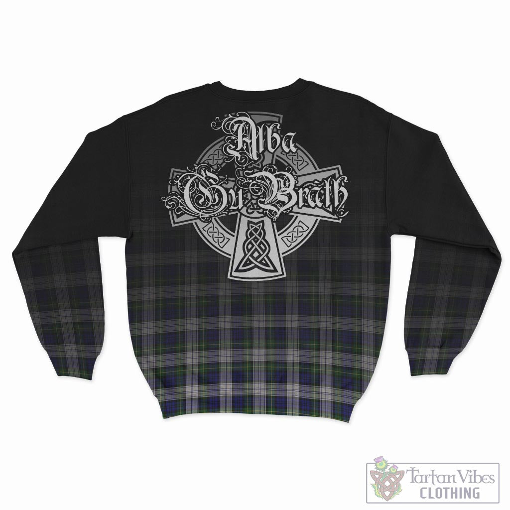 Tartan Vibes Clothing Gordon Dress Modern Tartan Sweatshirt Featuring Alba Gu Brath Family Crest Celtic Inspired