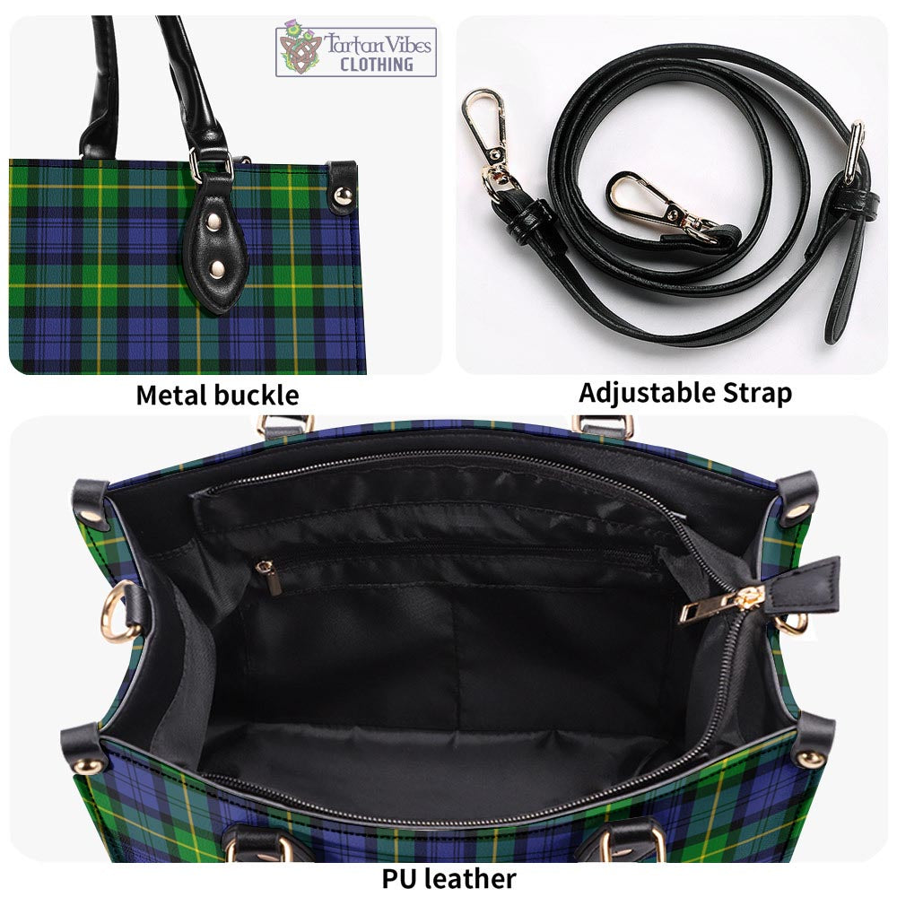 Tartan Vibes Clothing Gordon Modern Tartan Luxury Leather Handbags