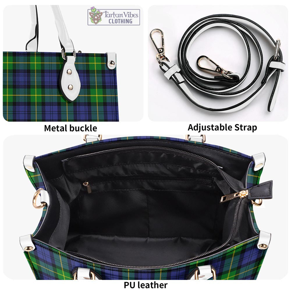 Tartan Vibes Clothing Gordon Modern Tartan Luxury Leather Handbags