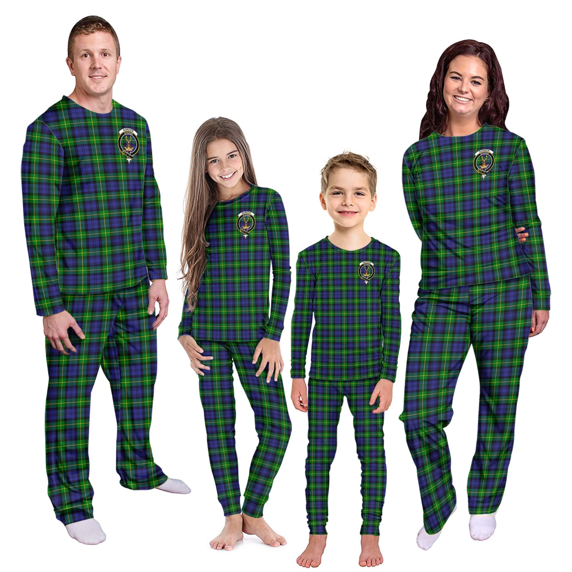 Gordon Modern Tartan Pajamas Family Set with Family Crest Kid - Tartan Vibes Clothing