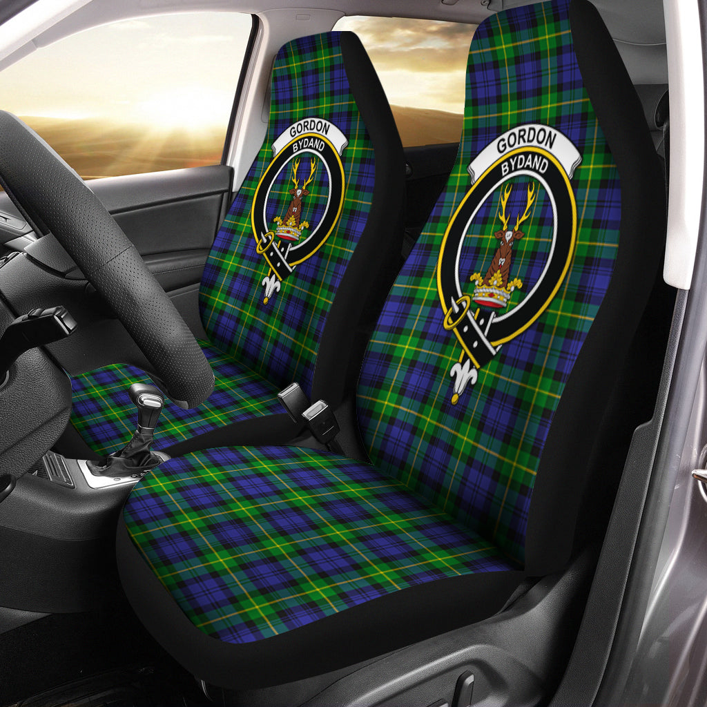 Gordon Modern Tartan Car Seat Cover with Family Crest One Size - Tartanvibesclothing