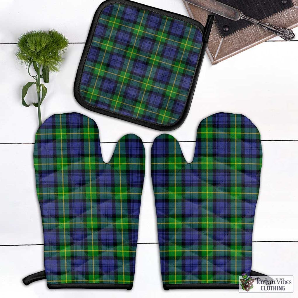 Gordon Modern Tartan Combo Oven Mitt & Pot-Holder Combo 1 Oven Mitt & 1 Pot-Holder Black - Tartan Vibes Clothing