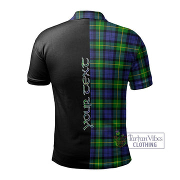 Gordon Modern Tartan Polo Shirt with Family Crest and Half Of Me Style