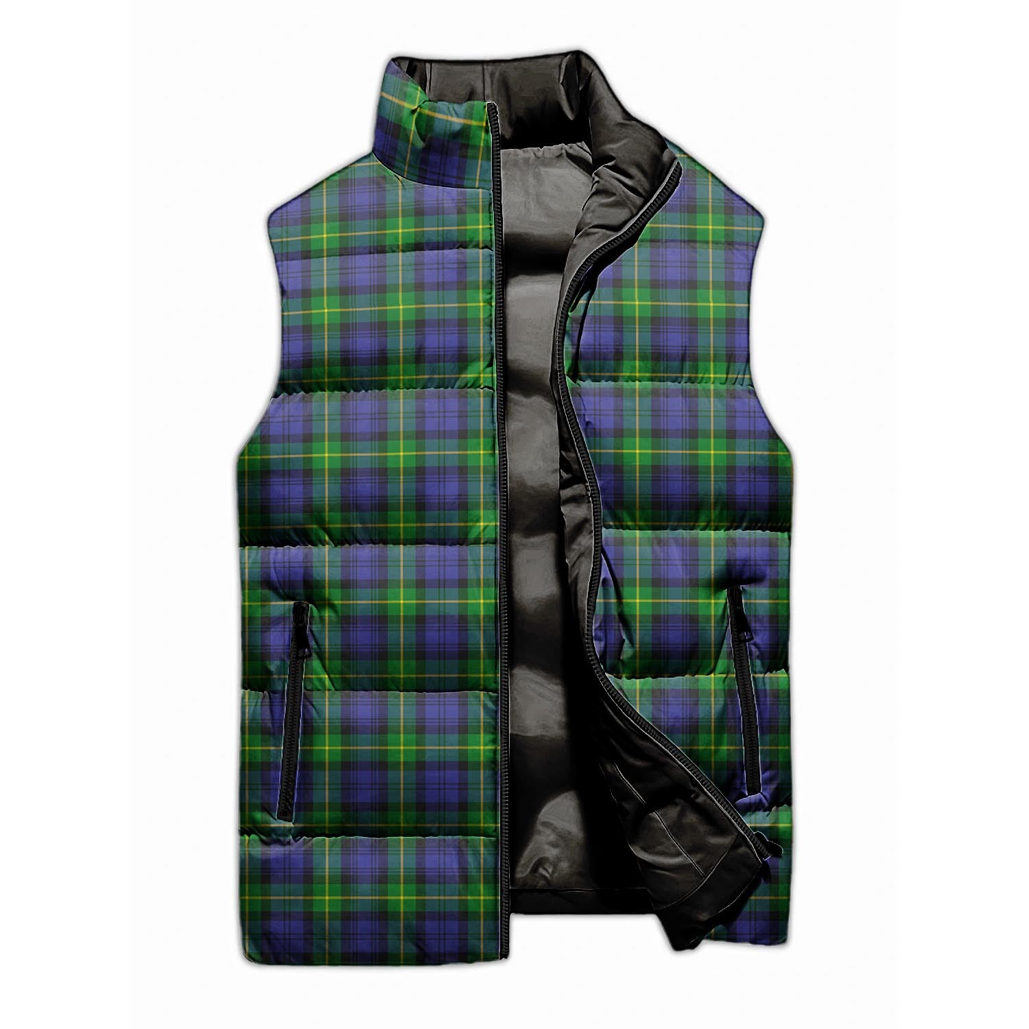 Gordon Modern Tartan Sleeveless Puffer Jacket - Tartanvibesclothing