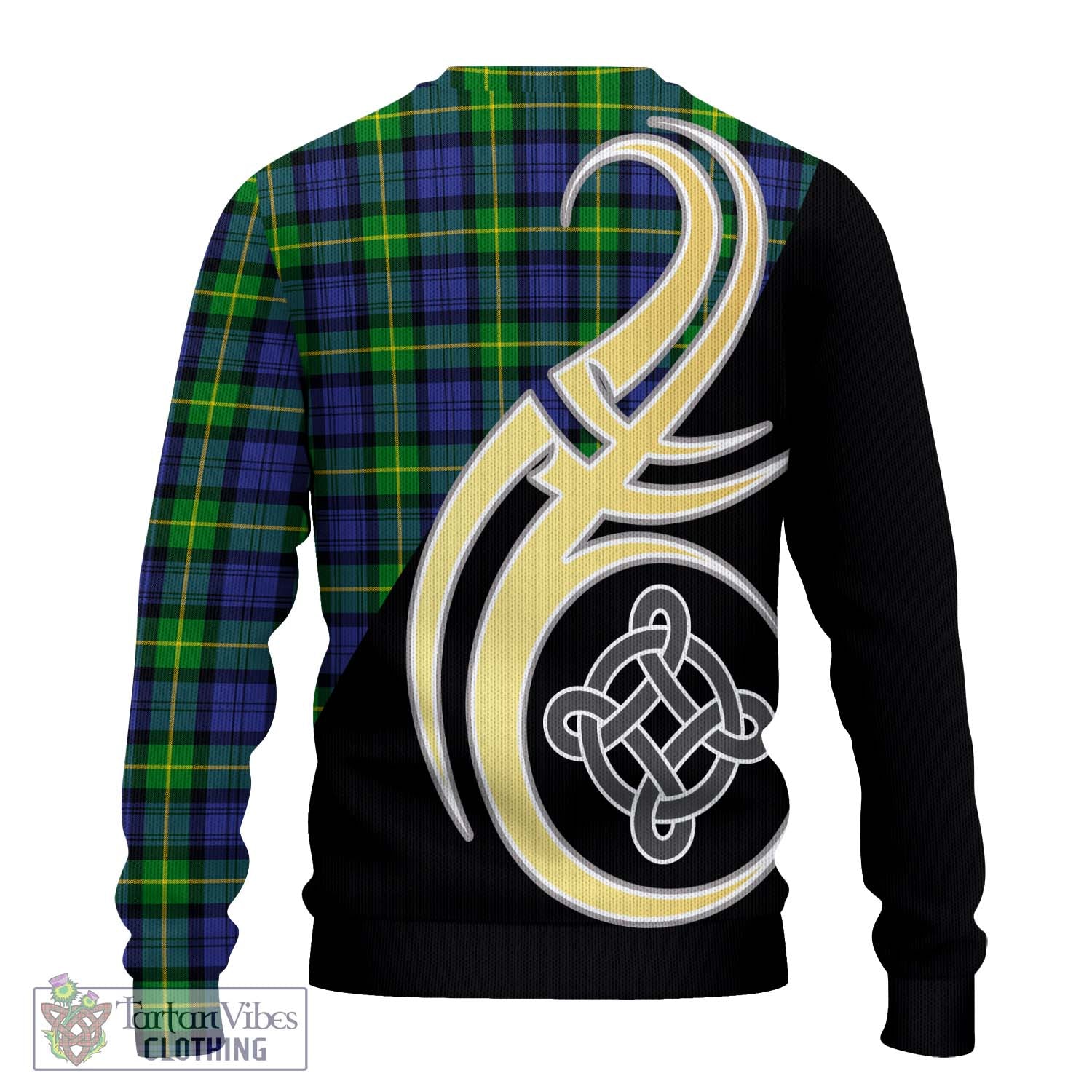 Gordon Modern Tartan Knitted Sweater with Family Crest and Celtic Symbol Style - Tartan Vibes Clothing