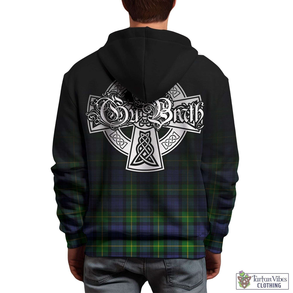 Tartan Vibes Clothing Gordon Modern Tartan Hoodie Featuring Alba Gu Brath Family Crest Celtic Inspired