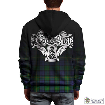 Gordon Modern Tartan Hoodie Featuring Alba Gu Brath Family Crest Celtic Inspired