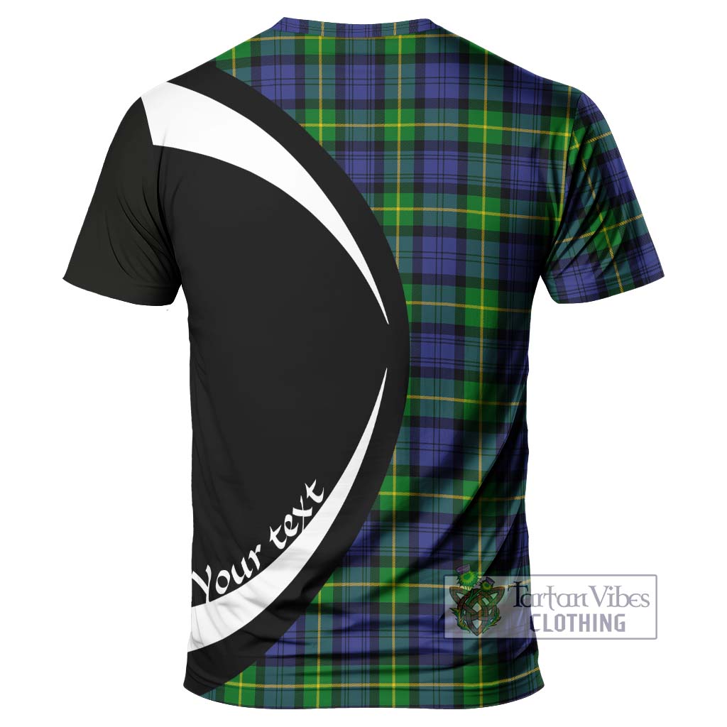 Tartan Vibes Clothing Gordon Modern Tartan T-Shirt with Family Crest Circle Style