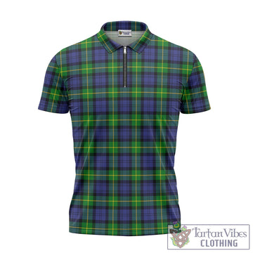 Gordon Modern Tartan Zipper Polo Shirt