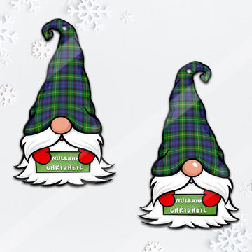 Gordon Modern Gnome Christmas Ornament with His Tartan Christmas Hat