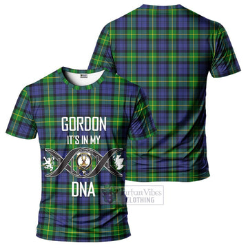 Gordon Modern Tartan T-Shirt with Family Crest DNA In Me Style